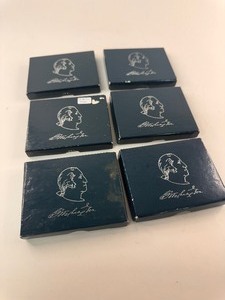 lot 55 image: 6x 1982-D BU Washington Commemorative Half Dollars