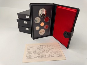 lot 24 image: 3x Canadian Proof Sets From 1980, 1988, 1989