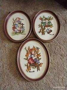 lot 31 image: (3) Vintage Hummel Needlework Pictures