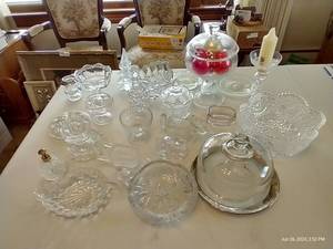 lot 54 image: Clear Glass & Crystal Lot