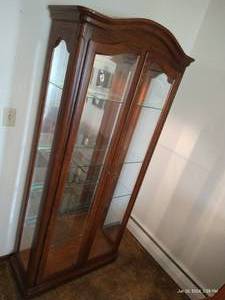lot 56 image: Beautiful Jasper Lighted China Cabinet
