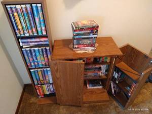 lot 68 image: Two VHS Cabinets w Family VHS & Cartoons