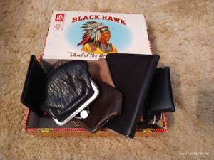 lot 117 image: Cigar Box of Wallets & Coin Purses