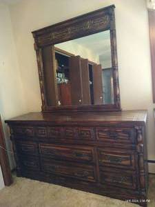 lot 168 image: Harrison Wood Dresser & Mirror
