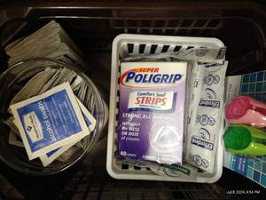 lot 186 image: Middle Bathroom Drawer Contents - First Aid, Scissors, Etc