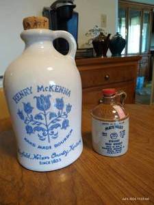 lot 211 image: Platte Valley Corn Whiskey & Henry McKenna Bourbon Jugs