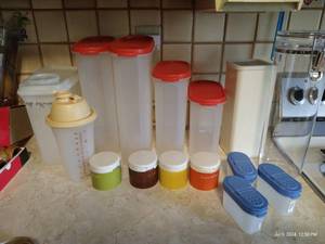 lot 241 image: Tupperware Cereal Savers, Spice Savers, Flour Keepers, etc