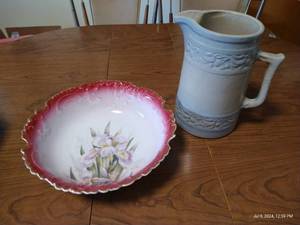 lot 244 image: Pitcher & Bowl