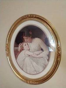 lot 285 image: Very Large Oval Sisters Picture 31x 25