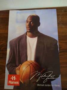 lot 291 image: Michael Jordan for Hanes Vintage Poster