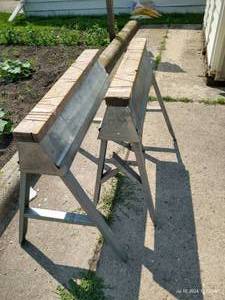 lot 331 image: Two Metal 30 Sawhorses