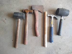 lot 388 image: Hammers, Mallets, Small Axe