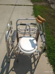 lot 406 image: Handicap Lot- Porta Potty, Two Walkers, Crutches