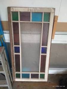 lot 424 image: Multicolored Plexi-Glass Window 24x 46.5