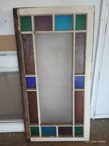 lot 429 image: Stained Glass Style Plexi Glass Window