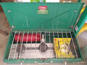 lot 462 image: Coleman Portable Camping Grill & Camp Stove Toaster