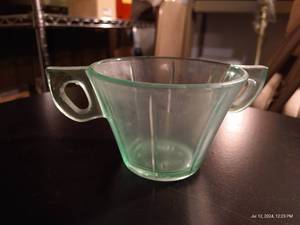 lot 570 image: Light Green Uranium Glass Cup