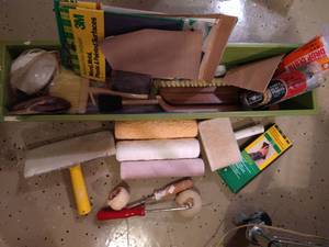 lot 615 image: Lot of Sanding Blocks, Paint Rollers, Sandpapers