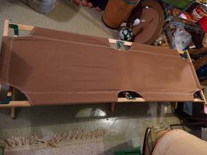 lot 636 image: Canvas Cot (Folding, Good Condition)