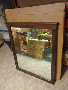 lot 677 image: New in Box Harrison Furniture Dresser Mirror
