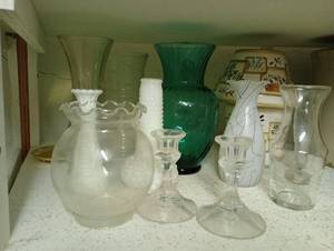 lot 750 image: Vases & Candle Stick Holders