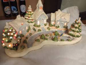 lot 766 image: Light Up Christmas Village