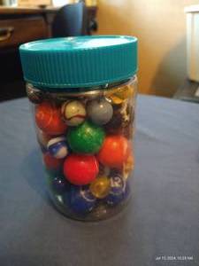 lot 780 image: Jar of Vintage Marbles