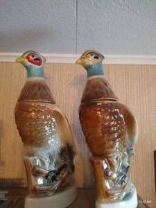 lot 790 image: Tall Pheasant Decanters
