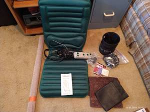 lot 819 image: Body Massage Cushion, Roll of Leather, Sunglasses, Car Items