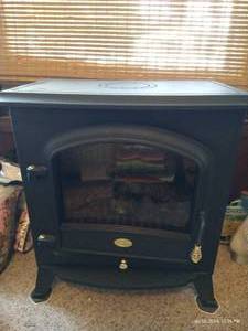 lot 840 image: Black Electric Fireplace