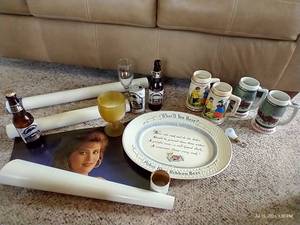 lot 856 image: Beer Memorabilia (Roughrider, Pabst, Budweiser, Andeker)