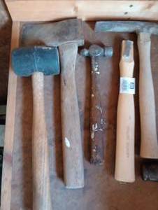 lot 875 image: Mallet, Axe, Small Pick Axe, Etc