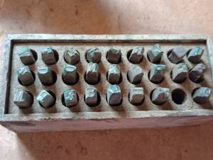 lot 892 image: Set of Metal Letter Stamps