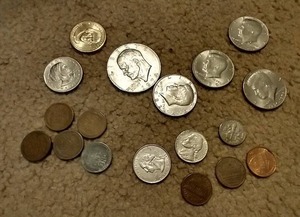 lot 936 image: Variety US Coin Lot - Eisenhower, Wheat Pennies, Etc