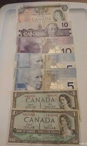 lot 949 image: Canadian Currency Lot - Vintage, Etc - $52 Face