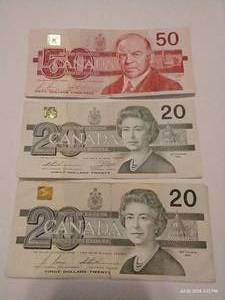 lot 956 image: Canadian Currency Lot - $90 Face