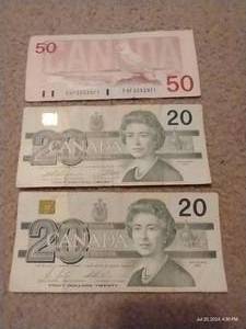 lot 973 image: Canadian Currency Lot - $90 Face