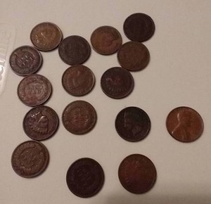 lot 975 image: (15) Indian Head Pennies
