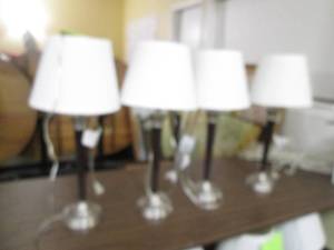 lot 216 image: 4 Matching metal base lamps...