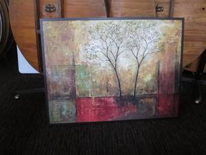 lot 220 image: Tree themed wall art 4 x 3...