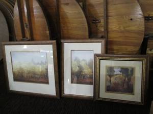 lot 221 image: 3 Framed nature prints measuring 2-3 feet wide