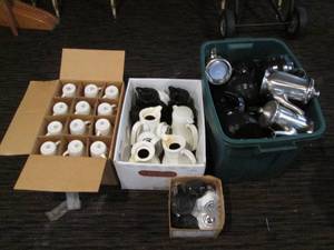 lot 228 image: Box of coffee mugs and coffee pitchers