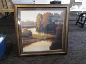 lot 230 image: Large nature art scene 45 x 45...