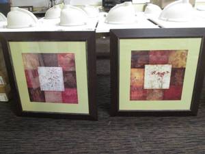 lot 233 image: 2 Matching framed prints 34 x 34...