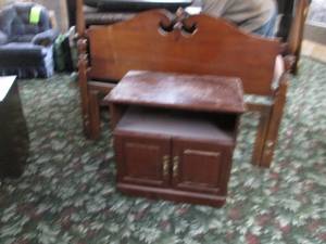 lot 281 image: Queen headboard and dresser...