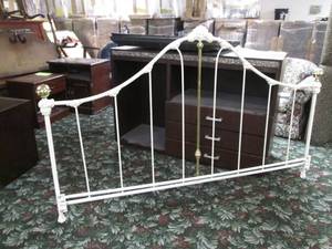 lot 282 image: Metal king headboard...