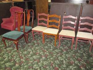 lot 300 image: 7 Assorted chairs...