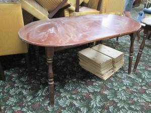 lot 308 image: 2 Matching tables with leaf...