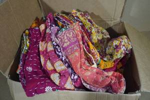 lot 53 image: 10 Vintage Style Tribal Quilts