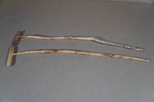lot 82 image: 2 Walking Sticks - Custom Made - Burned and Epoxied